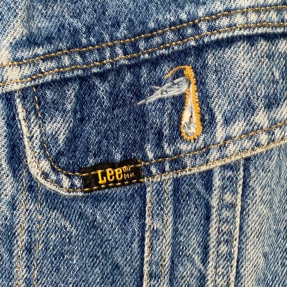 VINTAGE Customized Lee Jean Jacket M - Picture 3 of 10